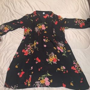 Black with floral dress